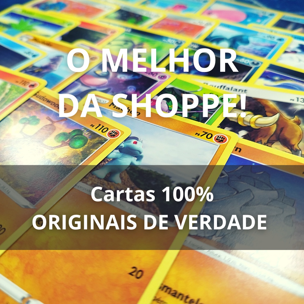 Coleção de Cartas Pokémon: 100 cartas Originais Escolha entre os Pacotes 20/50/75/100