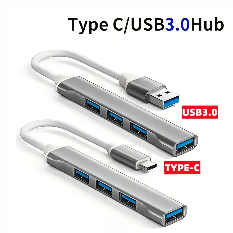 Hub Tipo C USB 3.0 Carregamento Com 4 Portas Adaptador Multi Splitter OTG Para Celular Notebook