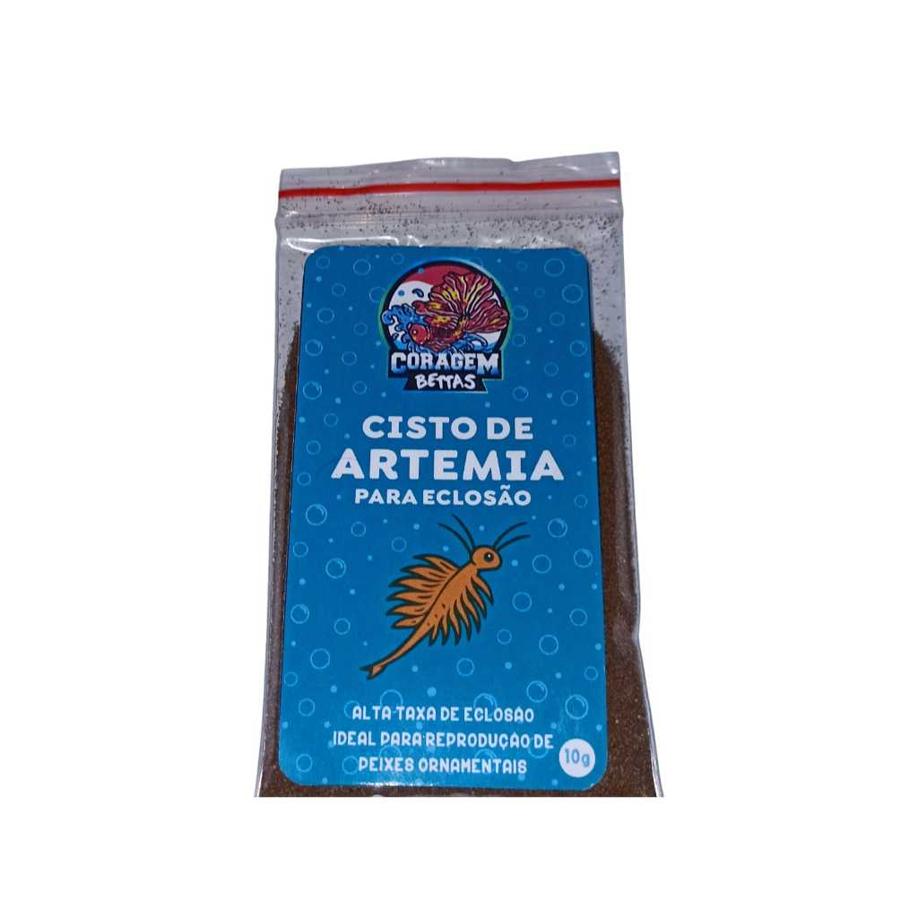 Cisto de Artemia Coragem Betta 10g Alta Eclosao para Alevinos nutriçao Ideal para seu peixes