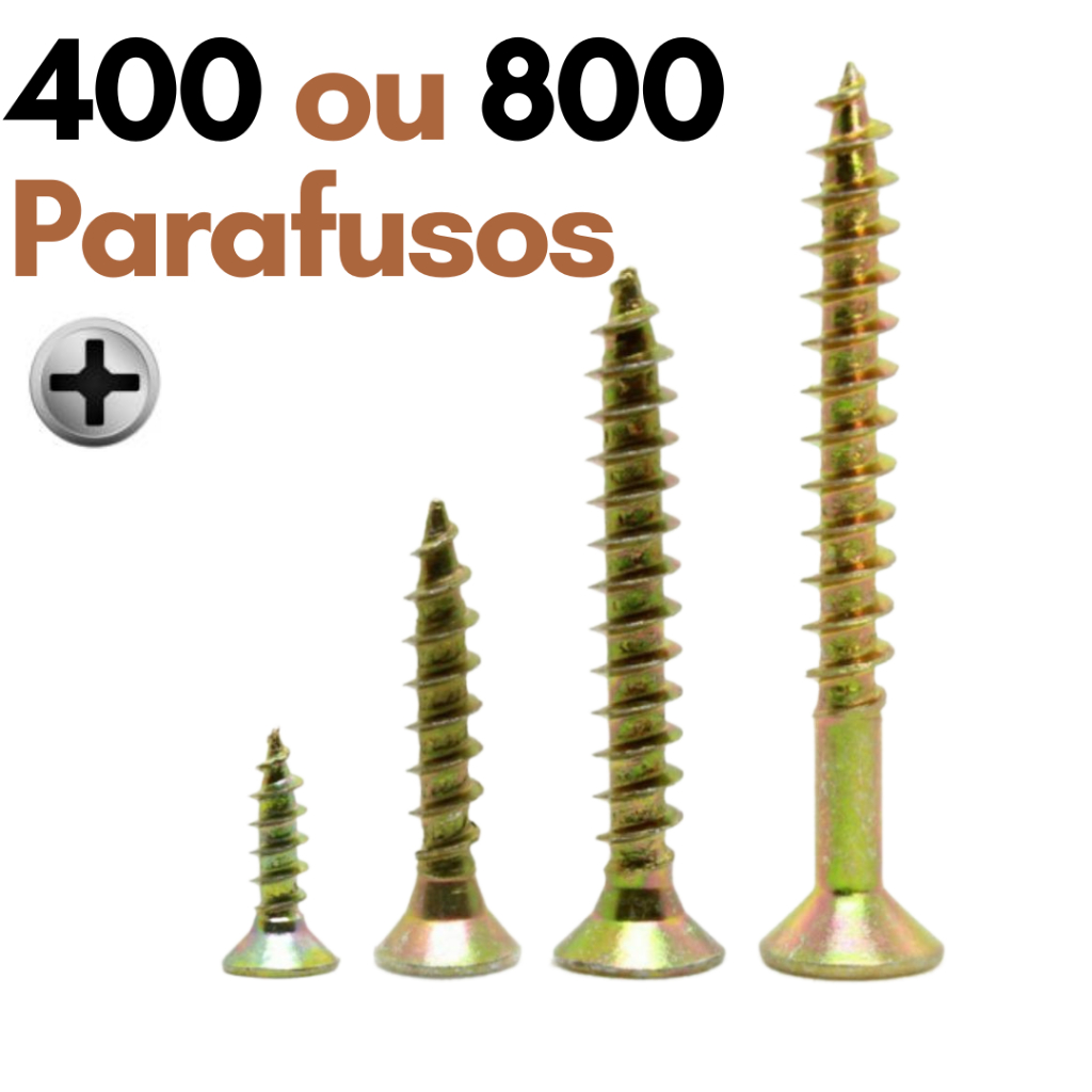 Parafuso e Bucha com Maleta Organizador Multi Uso Kit Parafuso com Bucha e Chave Philips e Estojo
