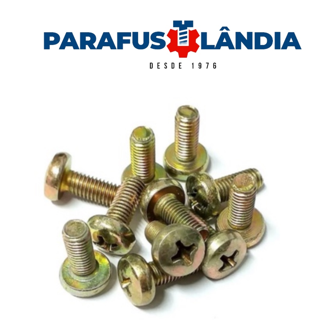 Parafuso Cabeça Philips Panela ou Chata M3 – M4 – M5 -M6 – M8 Diversas medidas