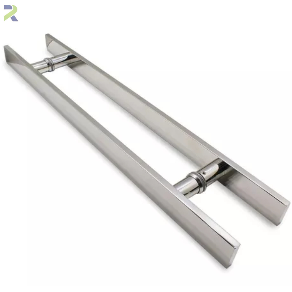 Puxador Alumínio Para Porta Vidro ou Madeira ou Pivotante Barra Chata 30cm á 60cm Comprimento