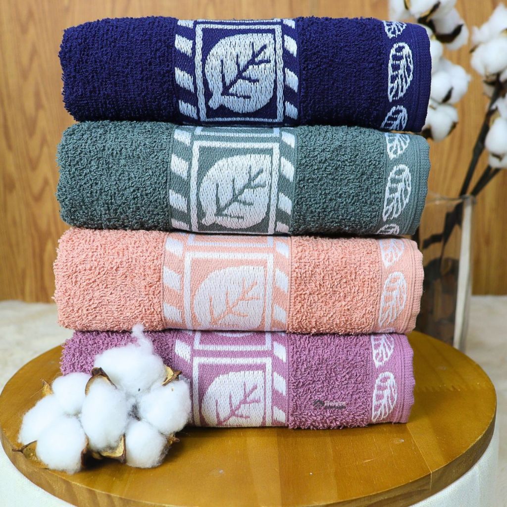 Kit 4 Toalhas de rosto grande 70x45cm luxo bordada felpuda 100% algodão macia