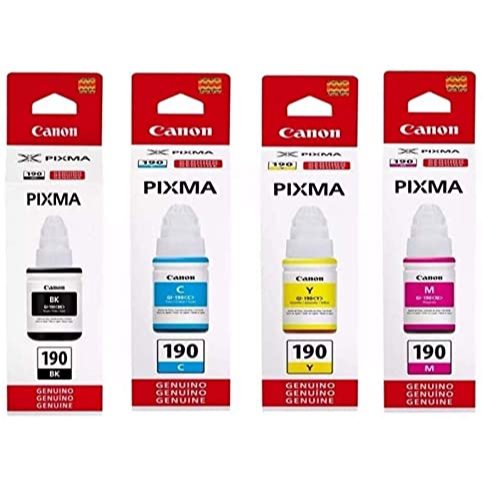 KIT 4 Tintas Para CANON GI-190 G3110/G3111/G3102/G