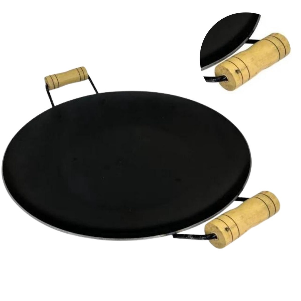 Disco Chapa de Arado Bifeira Aço Rústico Reforçado com Alças Grande