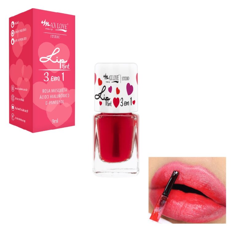 Batom Lip Tint 3em1 Hidratante Rosa Mosqueta Vegan