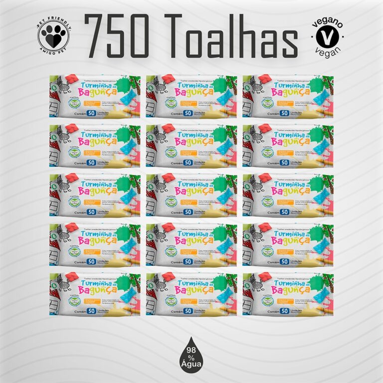 Kit 15 Pacotes Toalhas Umedecidas TURMINHA DA BAGU