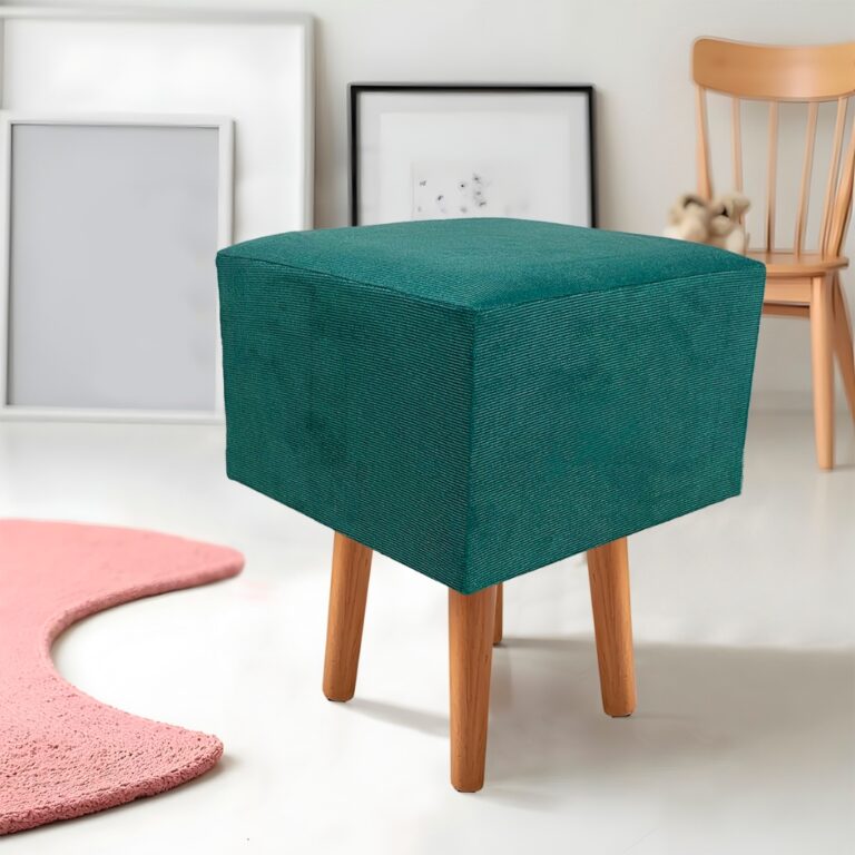 Banquetas Quadrada Modelo Pé Removível Tecido de