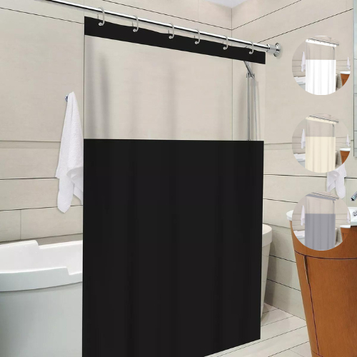 Cortina de Box Com Visor Transparente Em PVC Imper