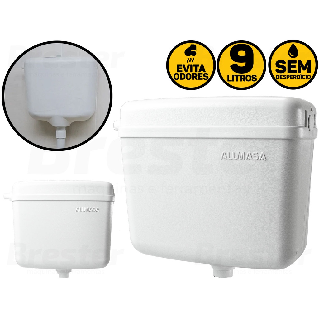 Caixa De Descarga 9 Litros Alumasa Branca 2000/2325