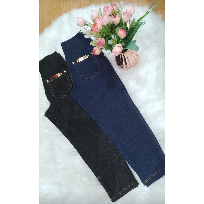 Calça Jeans Fake  Lycra Infantil e Juvenil 2 ao 1