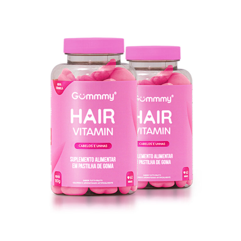 Kit 2 Gummy Hair Suplemento Vitamina Para Cabelo E
