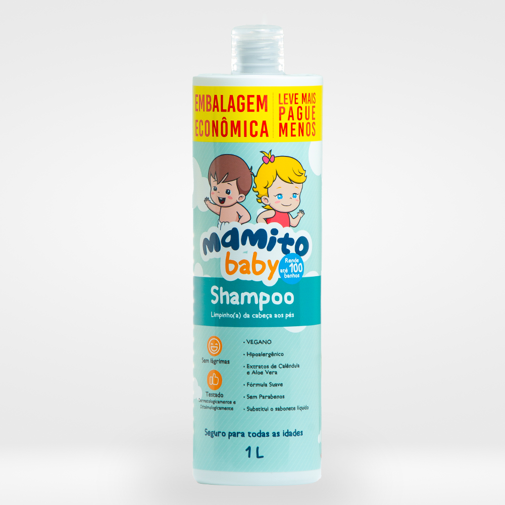ShampooSabonete Liquido Infantil 1 Litro MAMITO BABY – Sem lágrimas