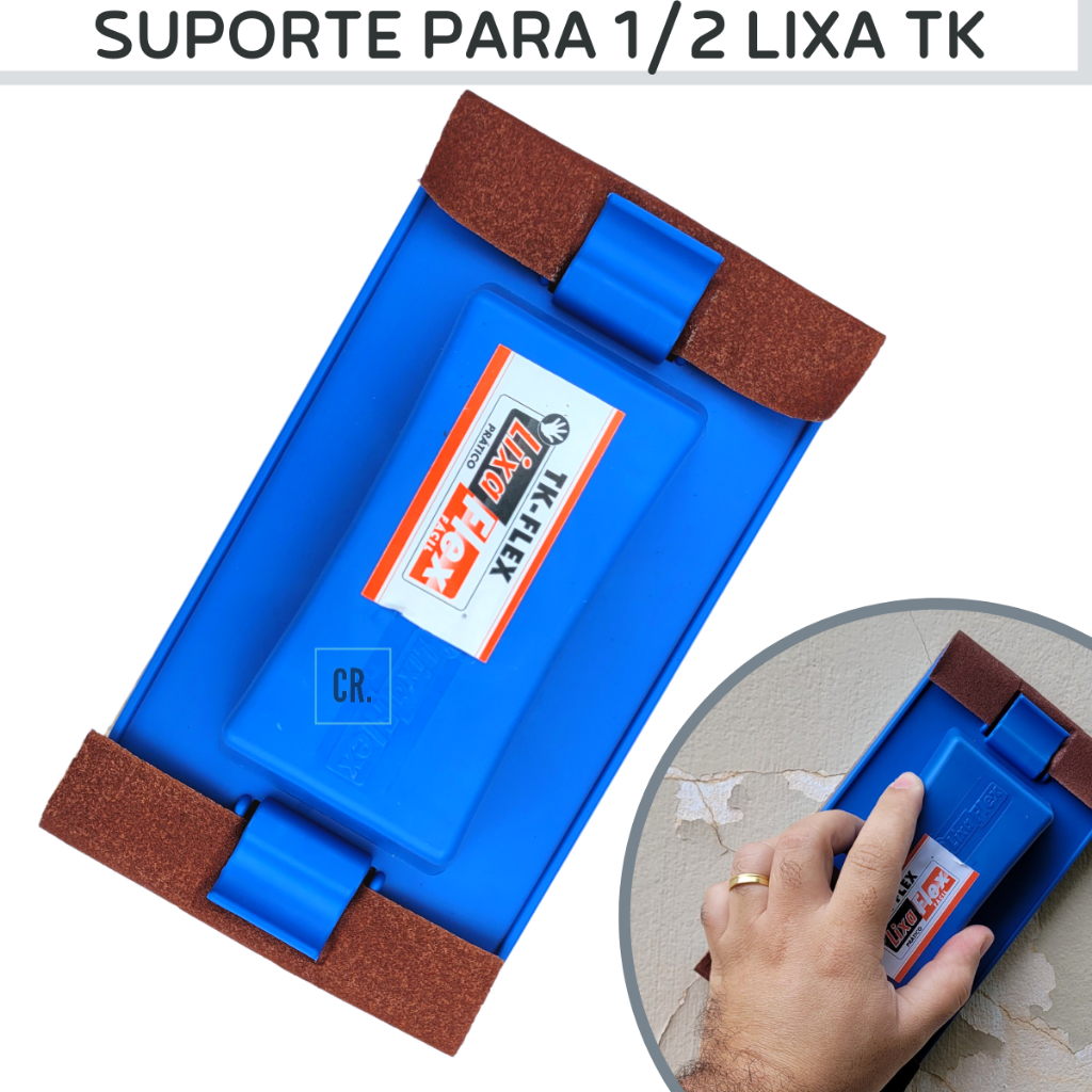 Suporte Para Lixa 1/2 Lixa TK Suporte de Lixar Parede Lixador de Parede ou Madeira Lixas.