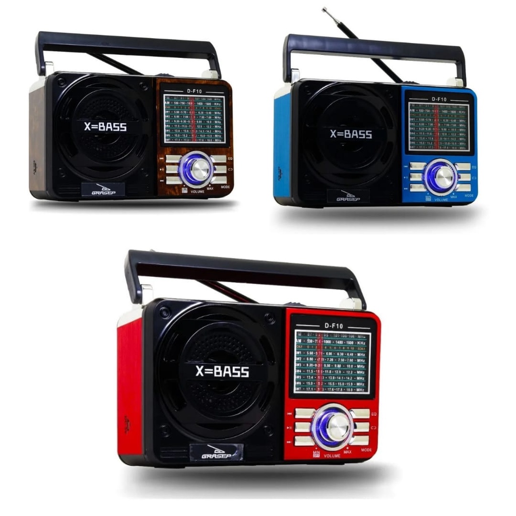 Rádio A Pilha E Tomada Am Fm Sw Pendrive Com Sd Radinho