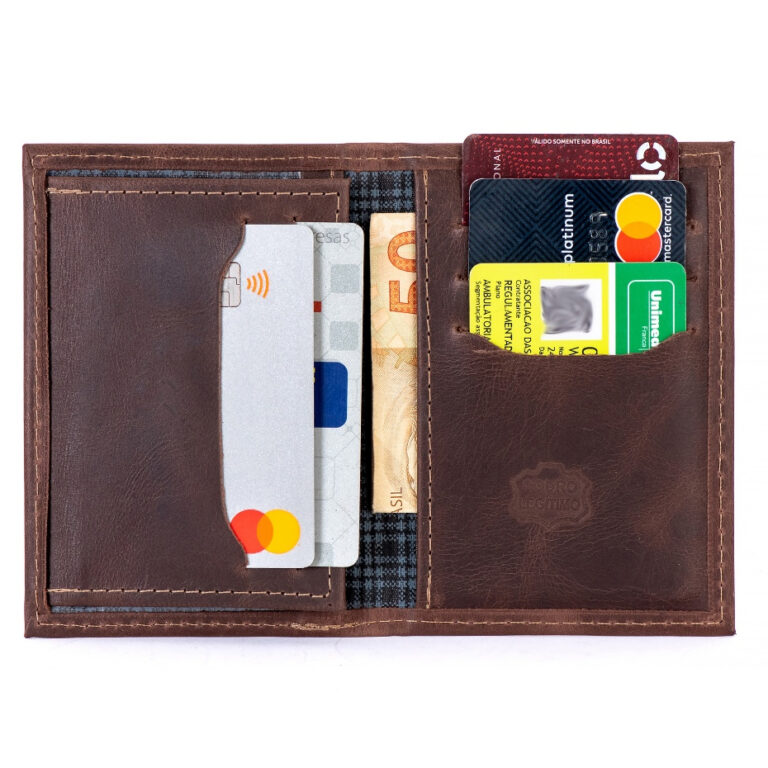 Carteira de Couro Masculina 100% Legitimo Porta Do