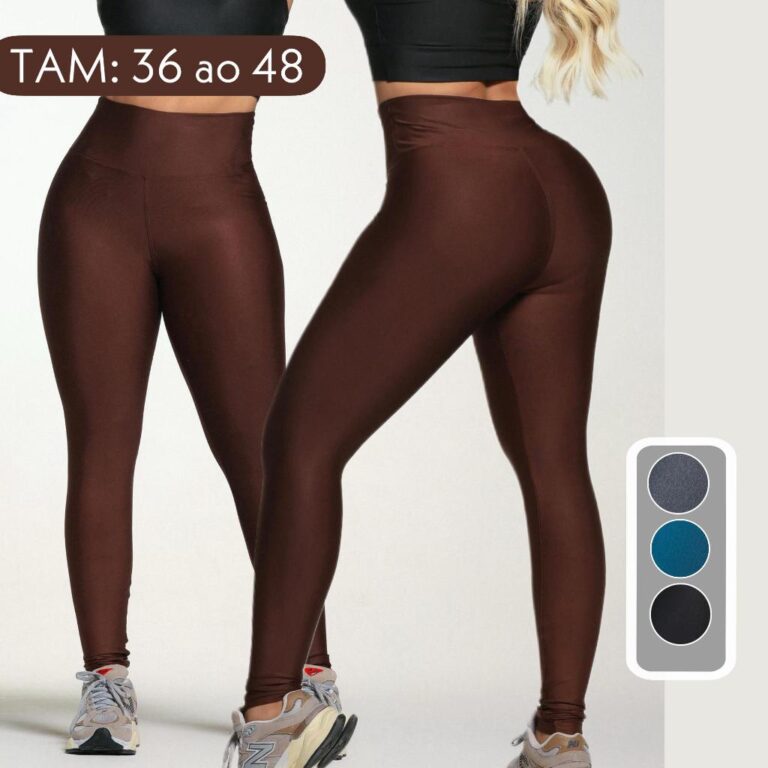 Legging Fitness Feminina Cós Alto Compressão Mod