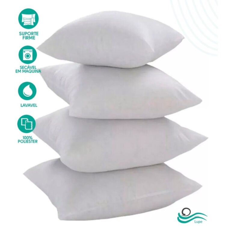KIT 4 ENCHIMENTOS PARA ALMOFADAS 45X45 FIBRA SILIC