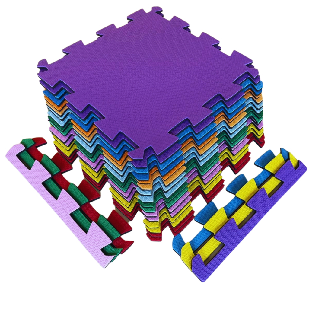 Kit 12 Tatames 50×50 10mm – Colorido Economico