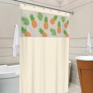 Cortina Box Com Visor Transparente Estampado Banhe