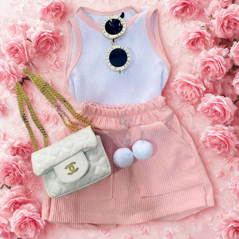Conjunto Infantil Canelado de Tule Meninas, Moda V