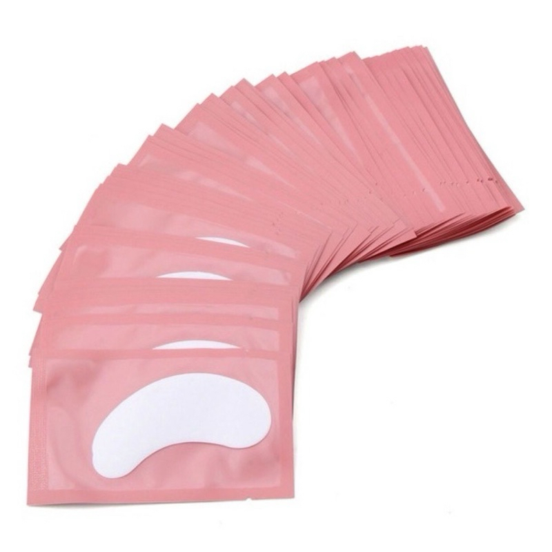200unidade(100 pares) pad gel protetor pálpebra alongamento cílios patch