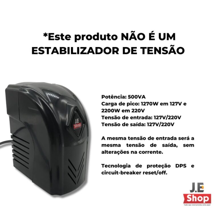 Protetor Elétrico 500va  Rearmavel bivolt contra 