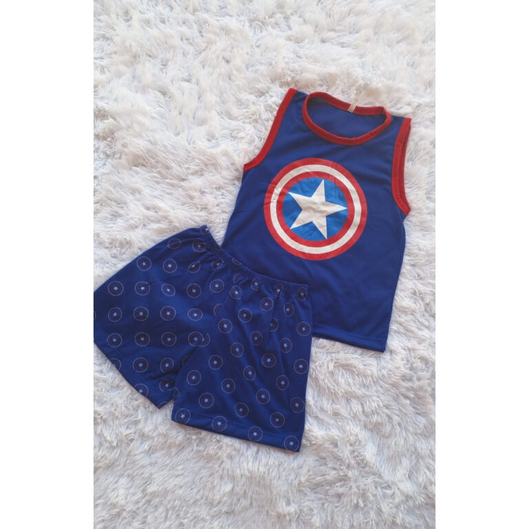 Pijama Infantil Menino Regata Super homem Curto He