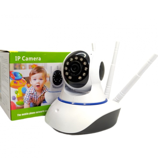 câmera iP robô 3 antenas wifi visão noturna ful