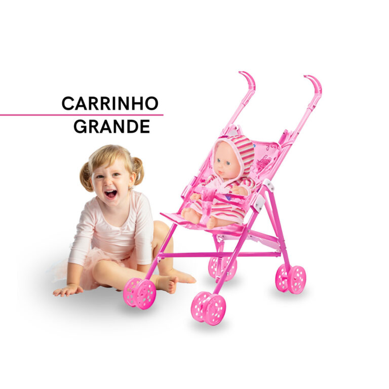 Carrinho De Boneca Bebe Reborn Brinquedo Infantil 