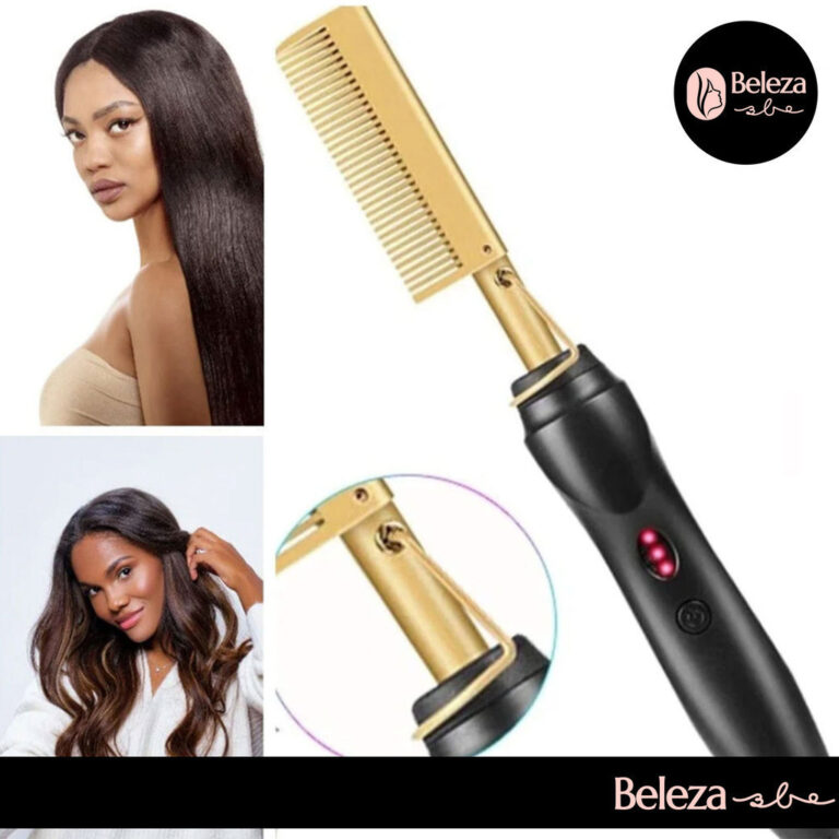 Prancha de Cabelo Portátil: Alisamento e Cachos c