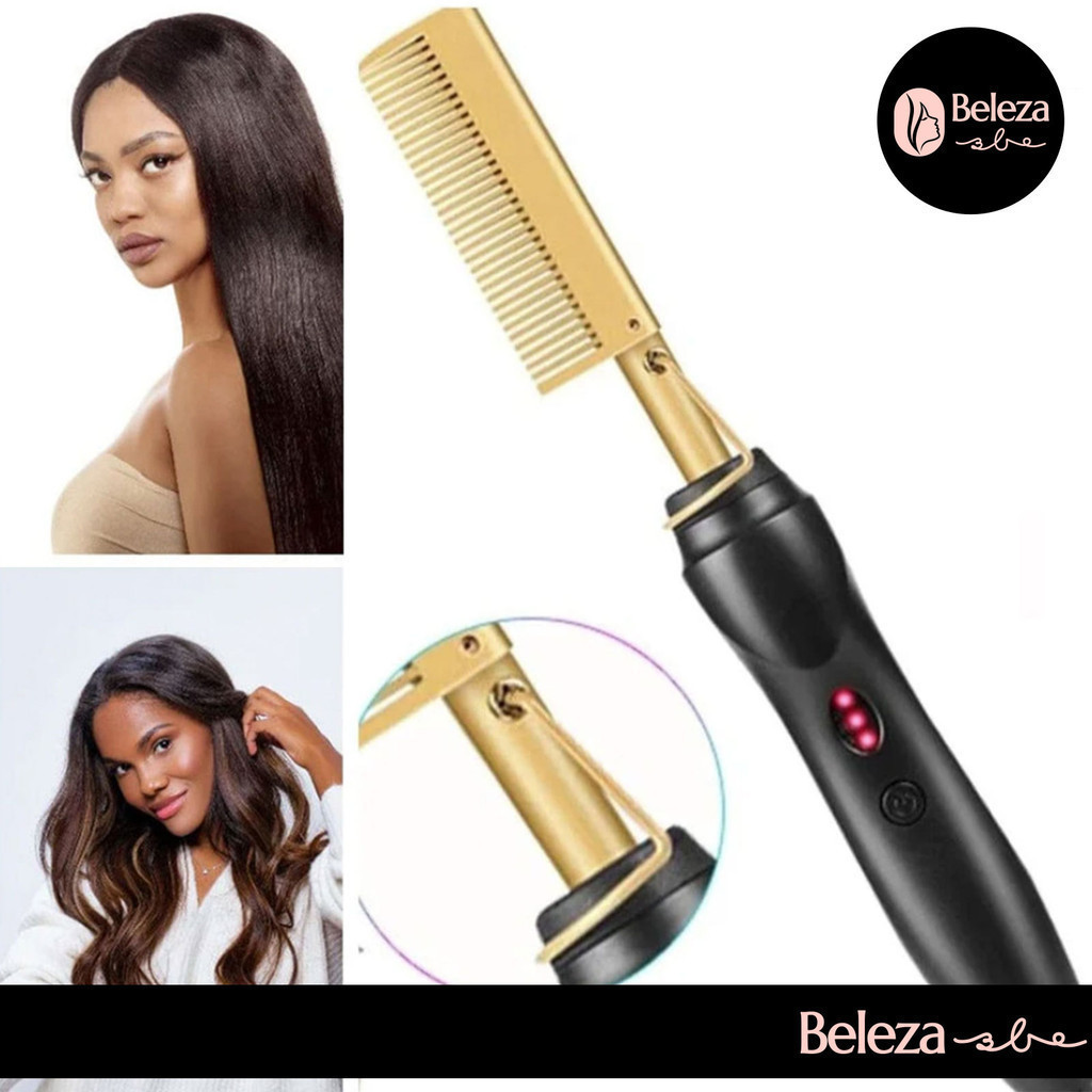 Prancha de Cabelo Portátil: Alisamento e Cachos com Tecnologia Cerâmica – Ferramenta Profissional pa
