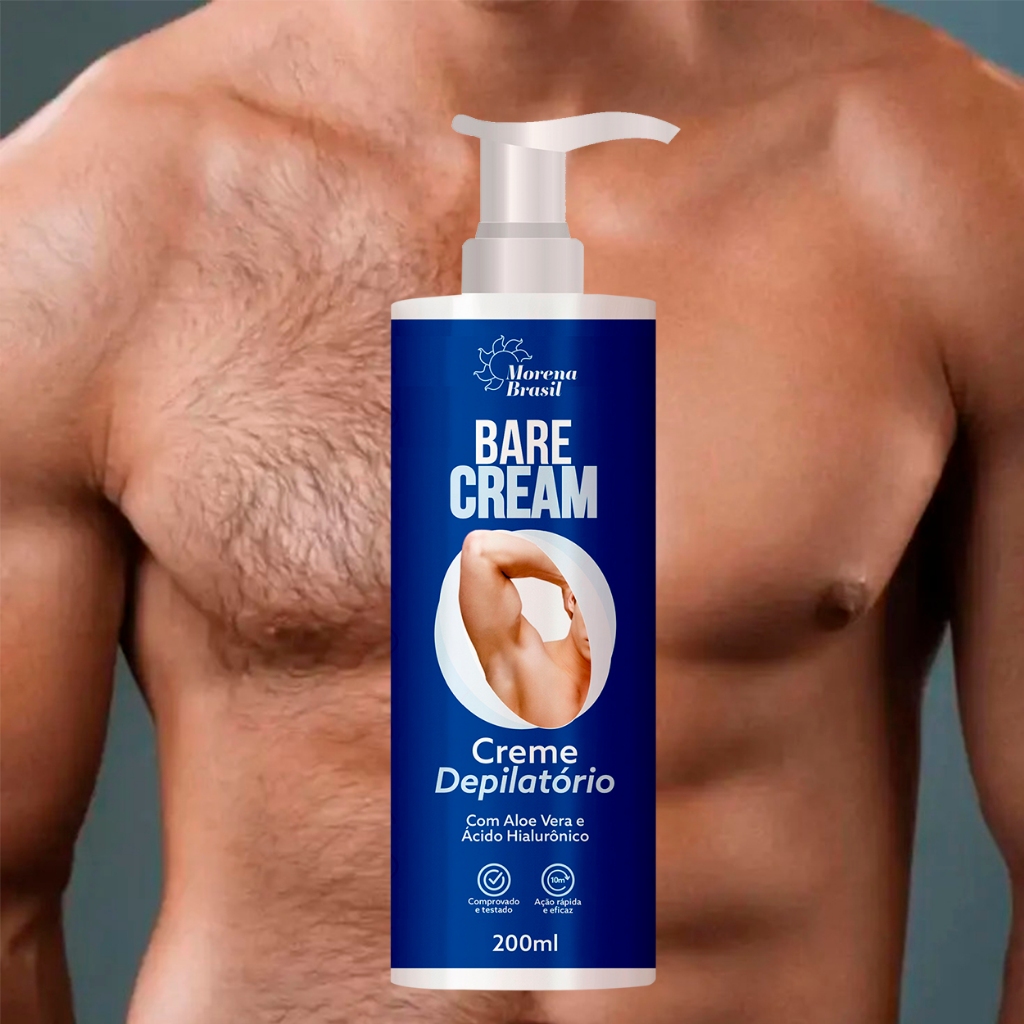 Creme Depilatório Masculino  Remoção de Pelos Fácil e Sem Complicações
