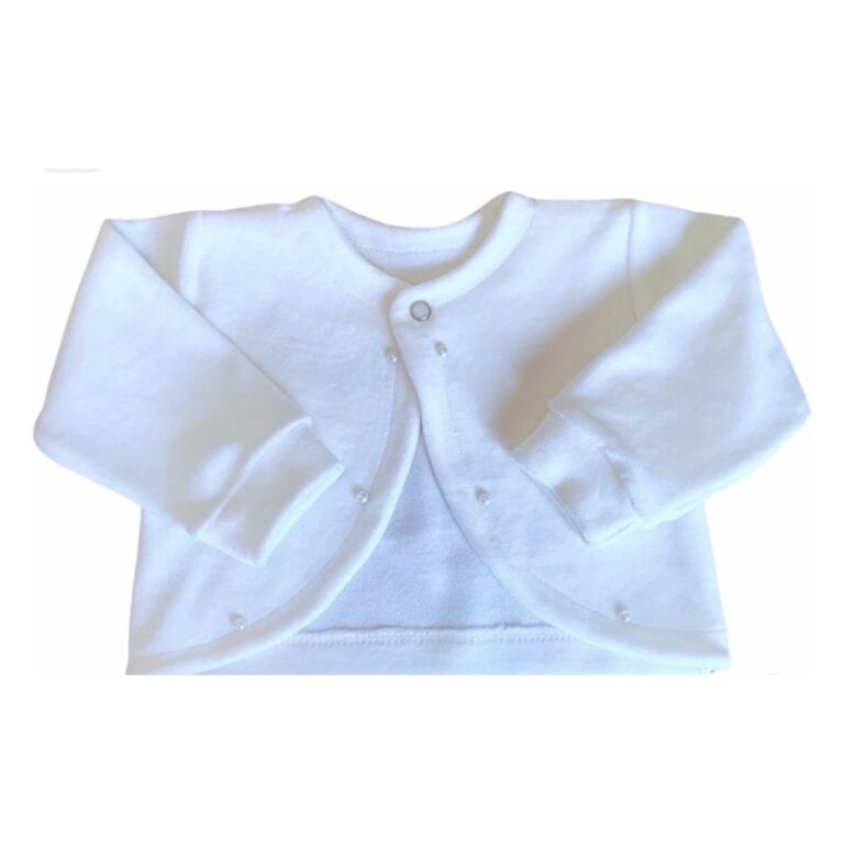 Bolero De Bebê Menina Plush Luxo Com Pérola 2 &#