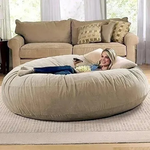 Puff Enchimento 140×20 Tecido Suede Sem Enchi
