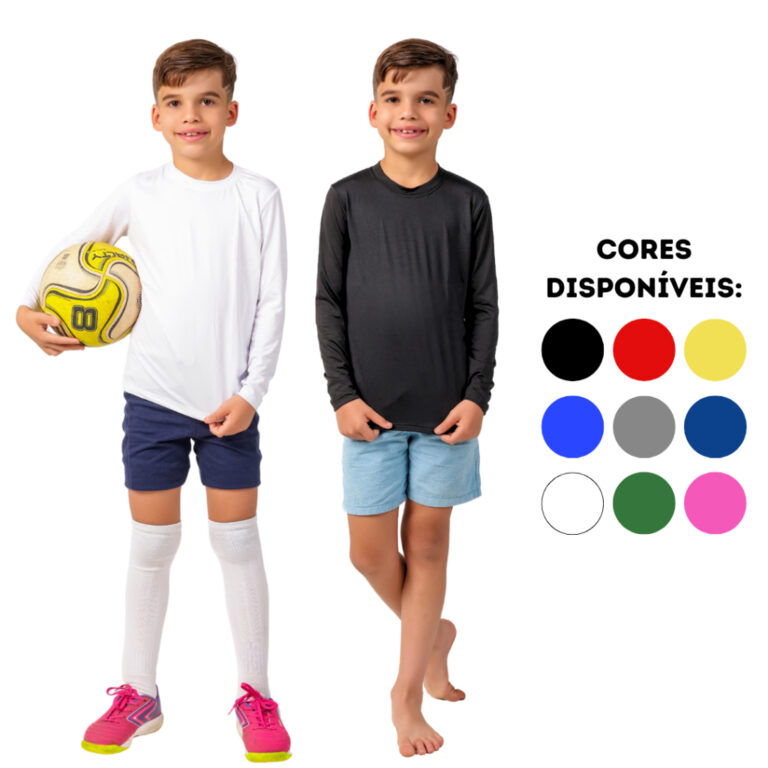 Camisa UV proteção solar infantil  2 a 14 anos m