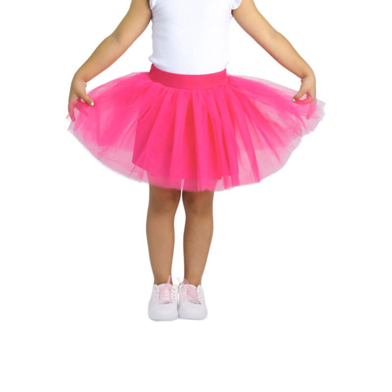 Saia de Tule Com Forro Infantil Menina Curta Tutu 
