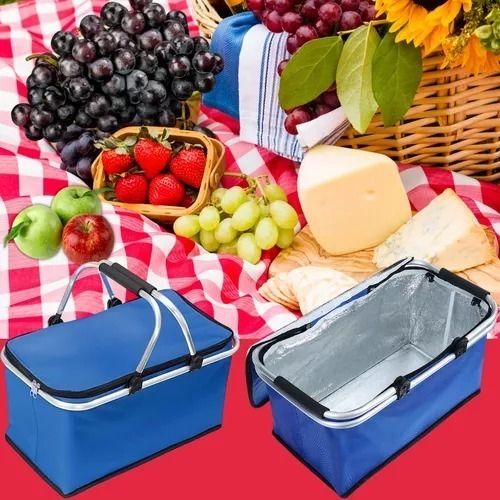 Cesta Térmica Bolsa Piquenique Dobrável Cooler P