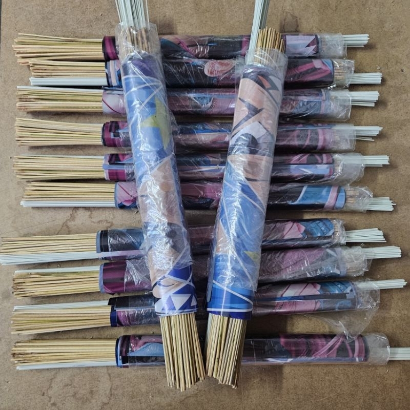 Combo Faça você mesmo Flechinha ou Seda 100 unidades Pipa Fibra Bambu Plástico