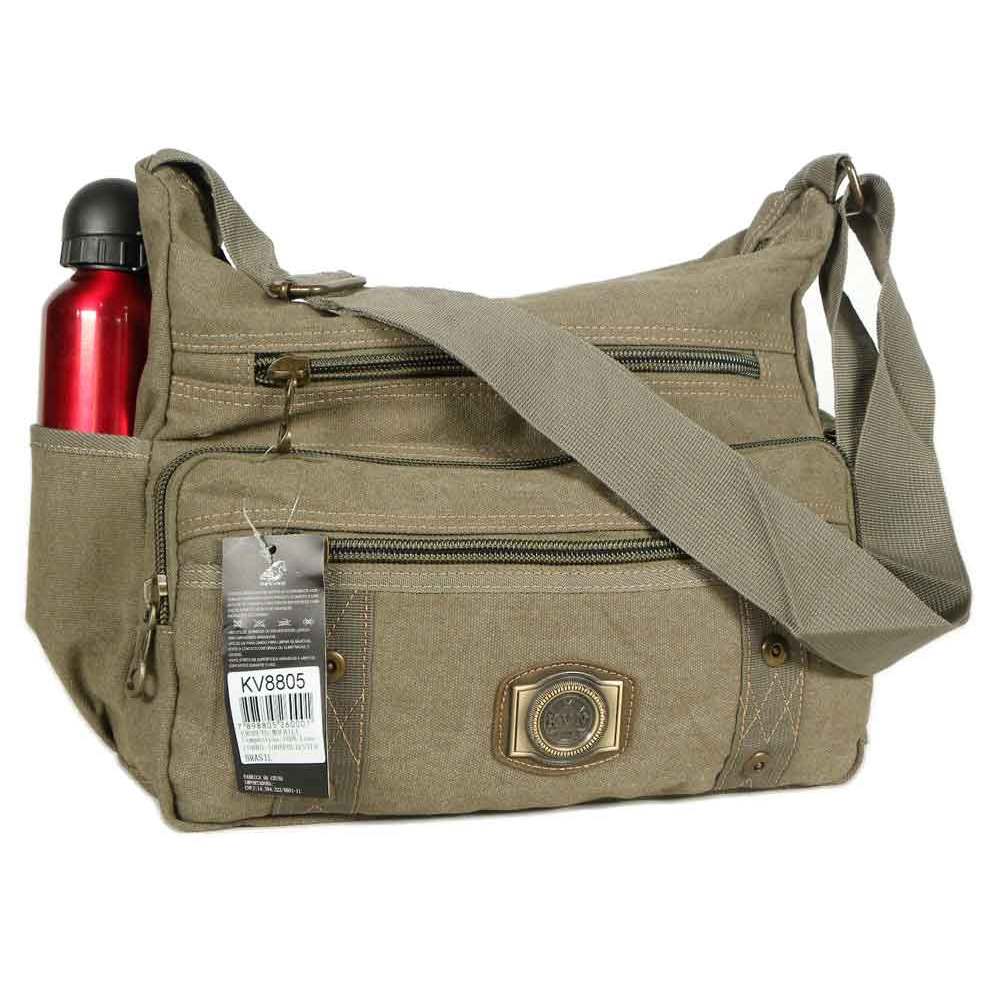 bolsa carteiro transversal masculina lona reforçada KV8805