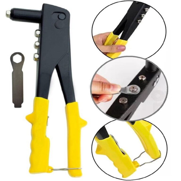 Rebitadeira Manual Alicate Rebitador 24cm 4 Bicos 