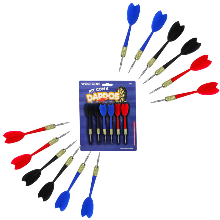 Kit Jogo 12 Dardos De Ponta Metal Profissional Aç