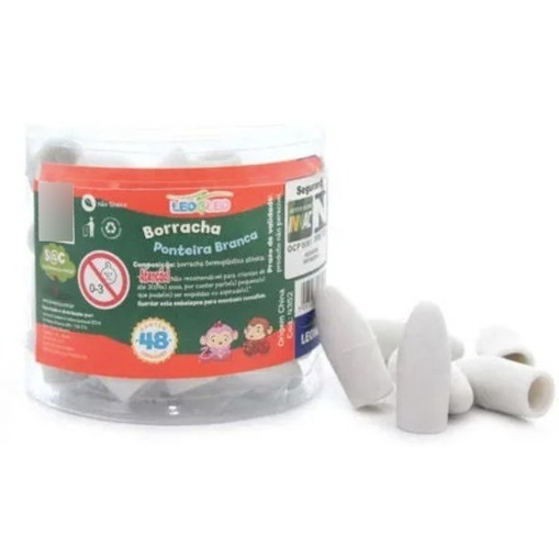 Borracha Escolar Leo Leo – Ponteira Branca 4