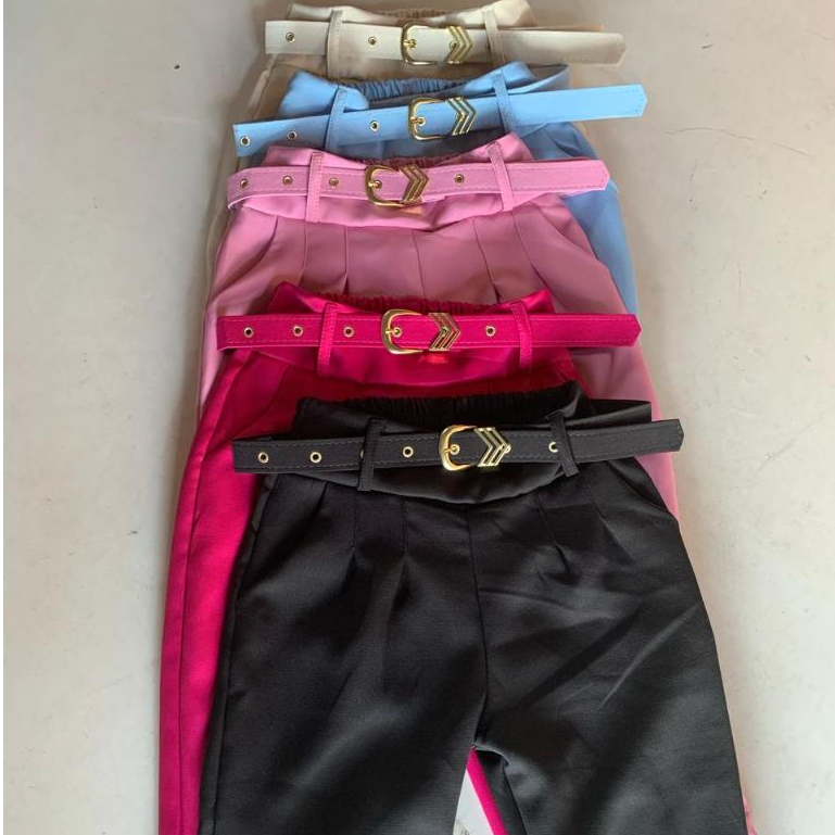 CALÇA INFANTIL DE ALFAIATARIA COM CINTO