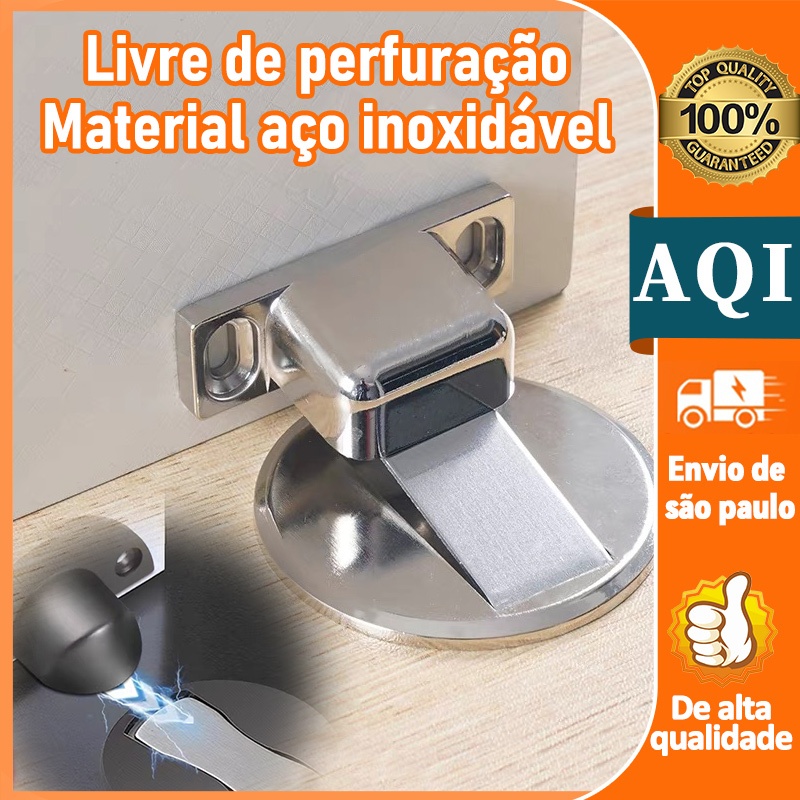 Prendedor de Porta Magnético Slim  Material aço inoxidável