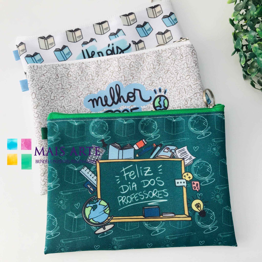 kit com 3 necessaires tema Professor
