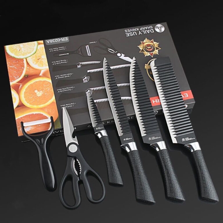 Kit de 6 Facas Churrasco inox cozinha Profissional