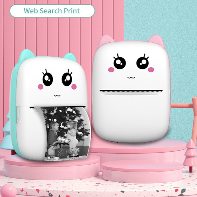 Mini Impressora Térmica Desenho Animado Portátil