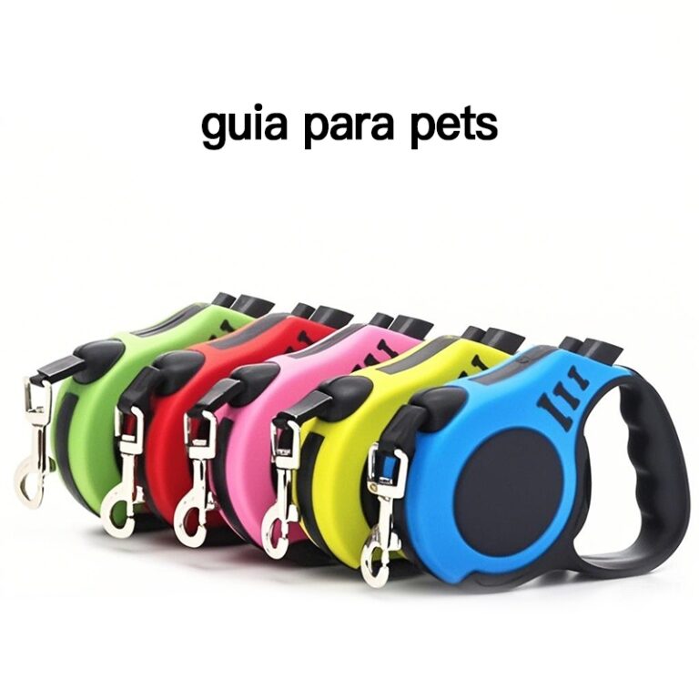 Coleira Guia Retrátil 3/5 Metros  Pets Cachorro C