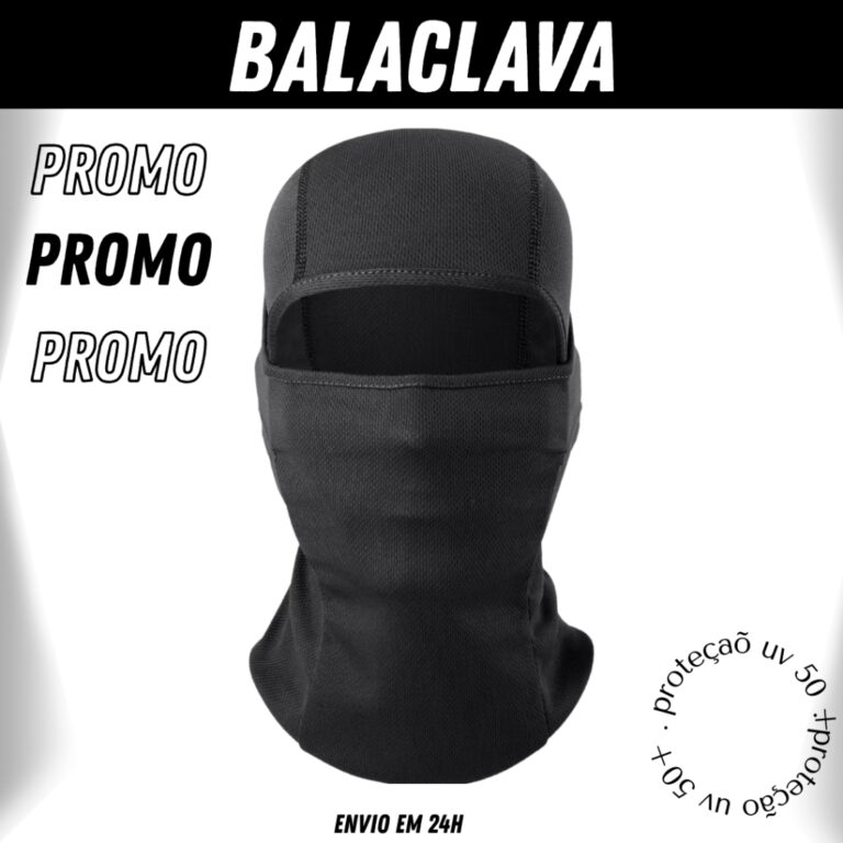 Touca Ninja Balaclava Toca UV+50 Proteção Solar 